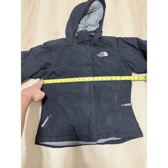 North Face Jacket Womens Small Black 550 Goose Down Artic Parka Hood Jacket - Picture 3 of 7